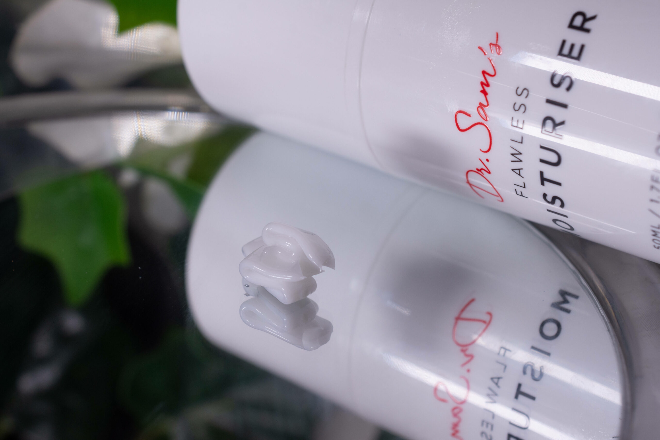 Close up of the Dr Sam's Flawless Moisturizer