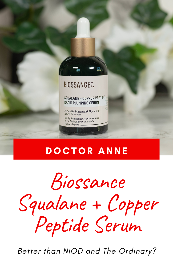 Biossance Squalane + Copper Peptide Rapid Plumping Serum Review Pinterest