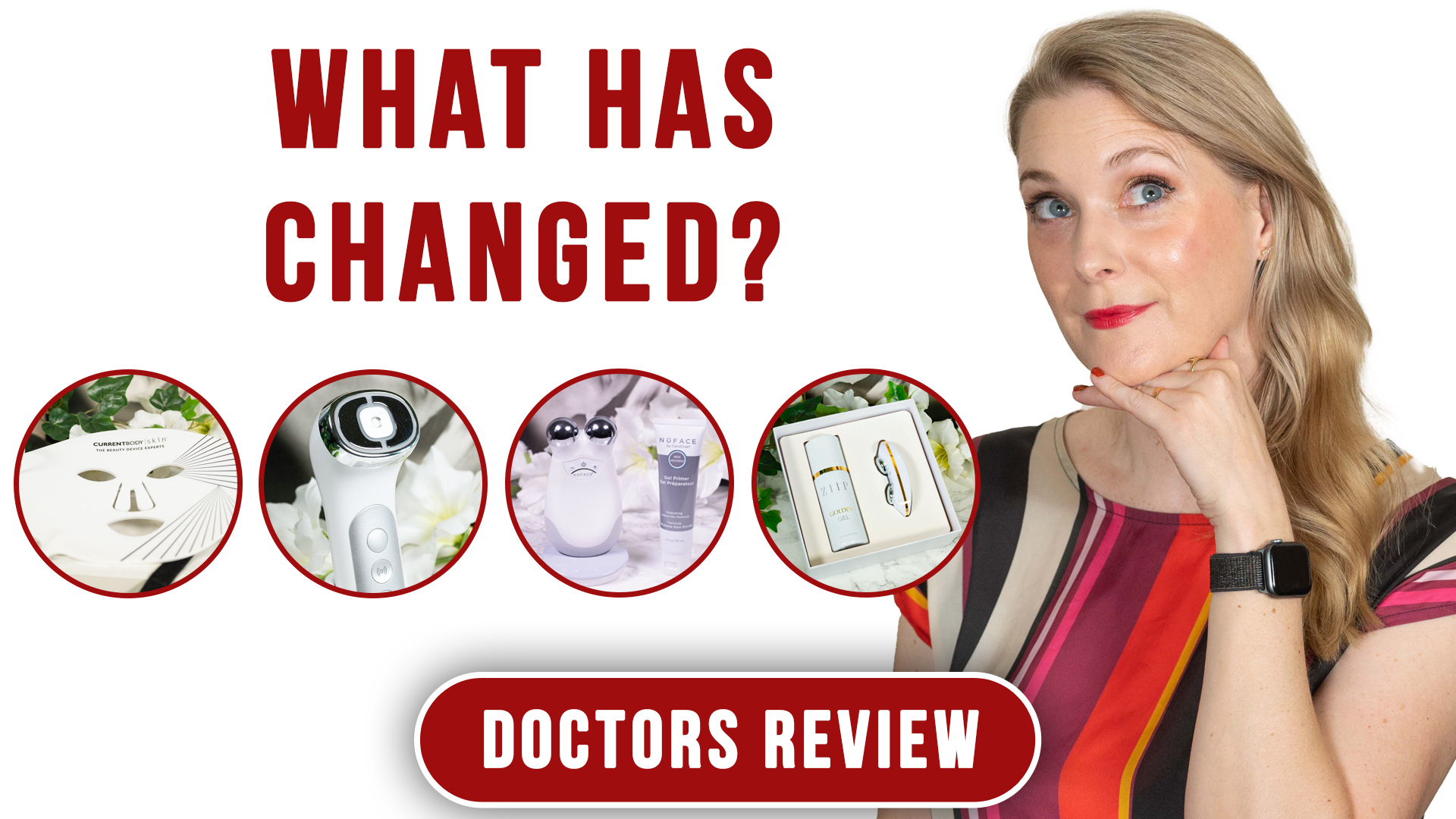 What has changed with one year using skincare devices like LED and microcurrent?